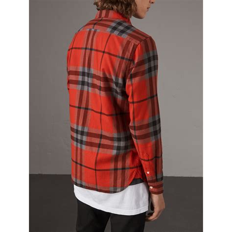 burberry boys flannel shirt grey and red|burberry flannel shirt oversized.